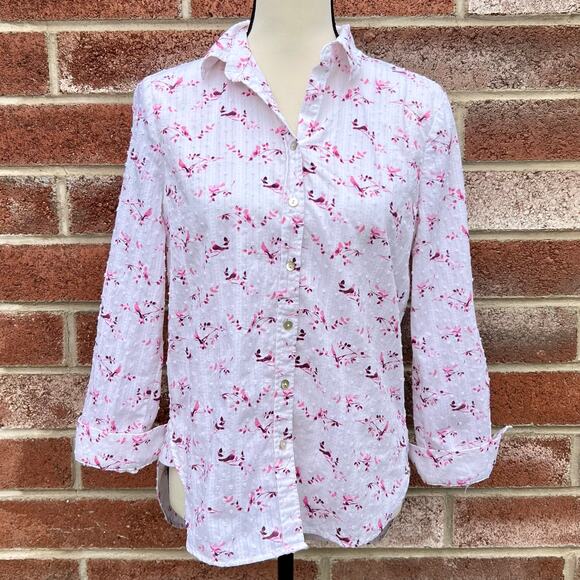 Jane and Delancey Women’s Bird Print Button Up Shirt Size S - Picture 1 of 4